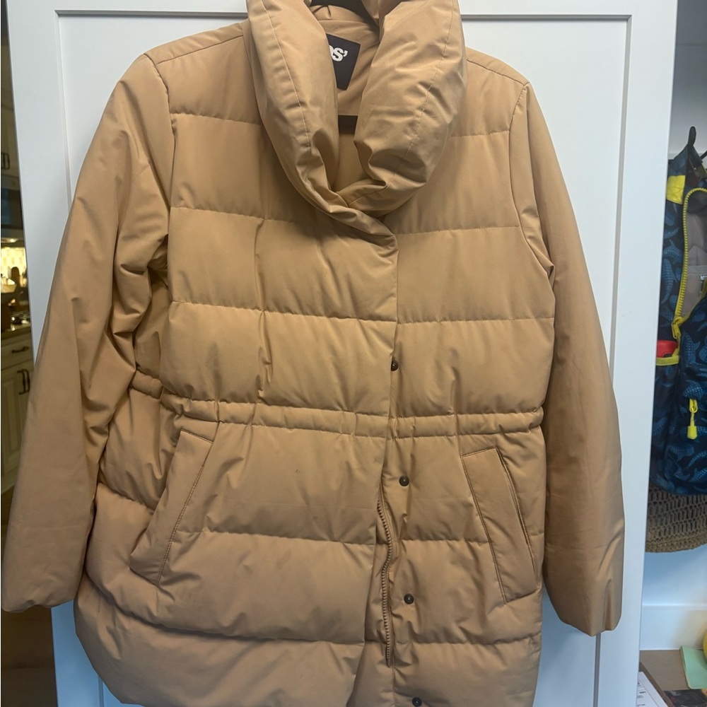 Lands' End Camel Puffer Jacket